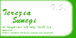 terezia sumegi business card